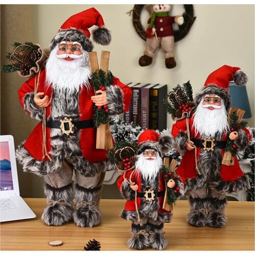 Christmas Decoration Ornaments Red Santa Claus Doll Dolls Home Plush Toys Window Christmas Supplies