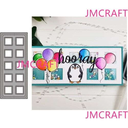 JMCRAFT 2021 Rectangle Border Background # 2 Metal Cutting Die For Scrapbooking Practice Hands-on DIY Album Card Handmade Tool