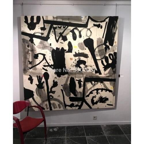 100% Hand-painted Unframed Abstract Dark Color Oil Painting Canvas Picture Wall Decoration Hanging Art For Hotel Wall Decor