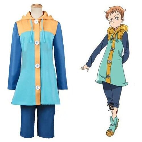 The Seven Deadly Sins Nanatsu No Taizai Sin of Sloth Harlequin King Cosplay Costume Uniform Outfit Halloween Xmas Party Suits