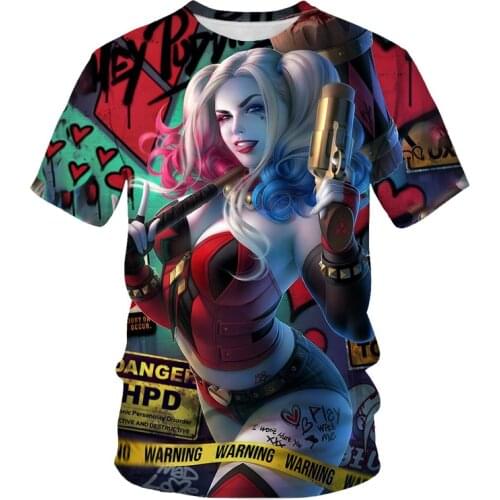 2021 summer hot-selling couple shirt 3D printing cartoon nostalgic classic movie pattern O-neck casual sports shirt