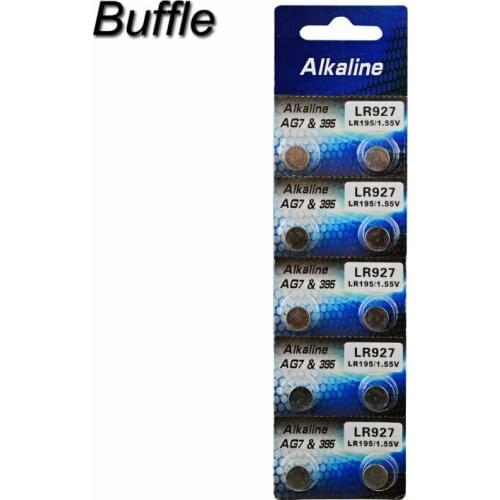 10pcs/lot Buffle AG7 Li-ion 1.55V Button Cell Battery Alkaline LR927 LR57 SR927W 399 GR927 395A for Watch Toys Remote Camera