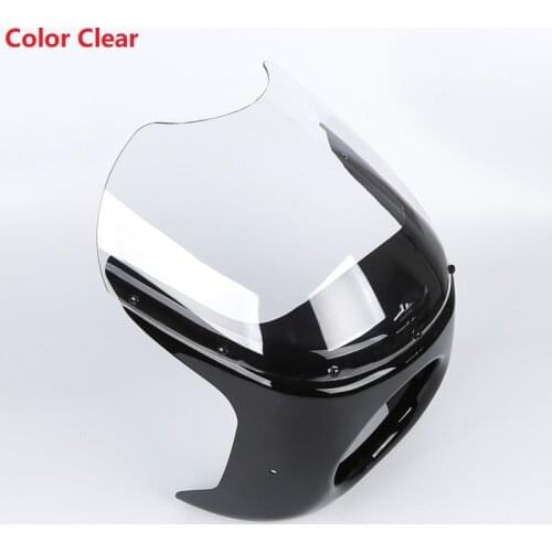 Motorcycle 7" Round Headlight Body Fairing Screen Windshield For Harley Honda Suzuki Universal