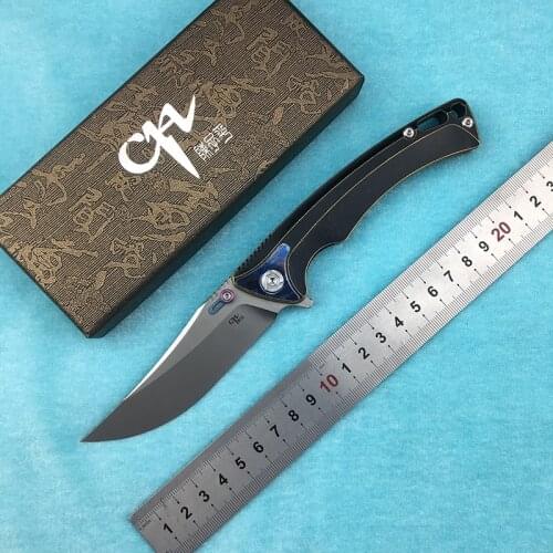 CH EMPEROR new Flipper folding knife S35VN blade ball bearing washer titanium alloy handle camping outdoor fruit knife EDC tool