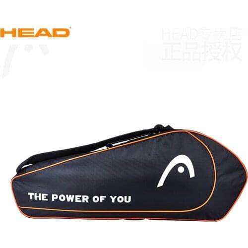 Official HEAD Tennis Bag Large Capacity 3 Pieces Tennis Squash Rackets Raquete Shoulder Bag De Tenis Padel Accessories Hand Bags