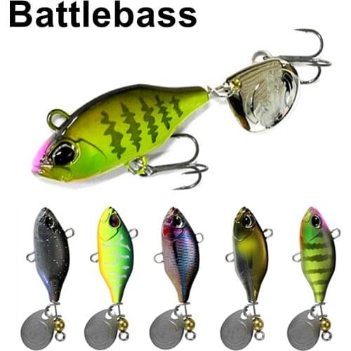 BATTLEBASS 2021 NEW 1Pcs VIB vibration Bait Spinner Spoon Fishing Lures 7g Jigs Trout Winter Fishing Hard Baits Tackle Pesca