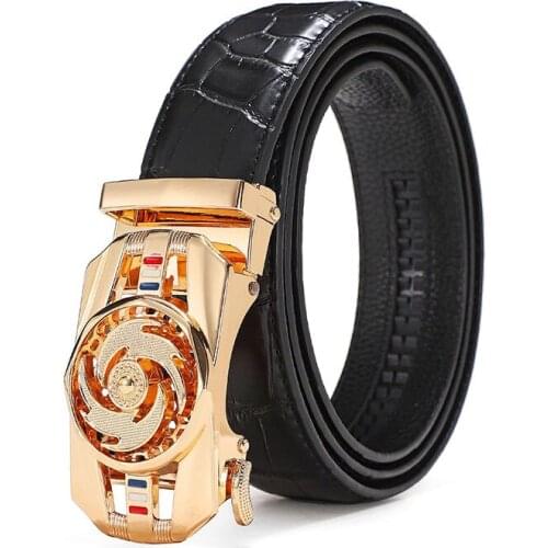 Fashion men genuine Leather automatic buckle waistband business luxury brand belt male high quality girdle boy jeans belts new