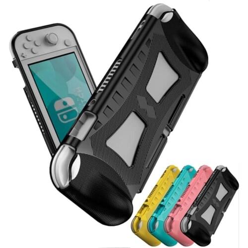 Silicone TPU Case for Nintendo Switch Lite Shock Proof Protective Cover Shell w/ Ergonomic Grip For Nintend Switch NS Lite Mini