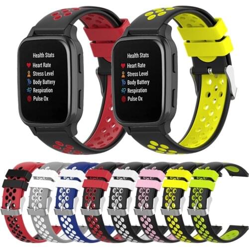 20mm Silicone Sport Replacement Breathable Band For Garmin Venu Sq strap for Garmin Vivoactive 3 & Move 3 watchbands