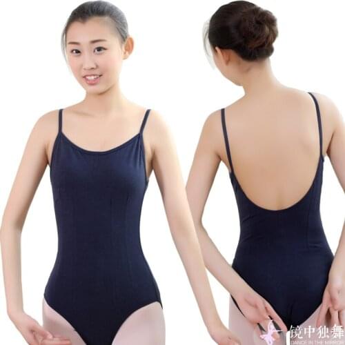 Gym suit uniforms ballet dance clothing arts exam cotton collect waist single sling back New Women Biketard Unitards Adult suits