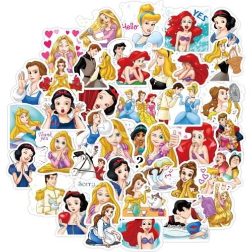 40pcs Disney sticker toy Disney Princess Minnie Donald Duck Stitch Cute cartoon sticker luggage guitar notebook graffiti sticker