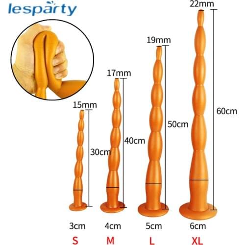 Super Long Anal Butt Plug Anus Dilator Prostate Massgaer Liquid Silicone Huge Dildo Anus Dilator Anal Plug Sex Toy for Men Woman