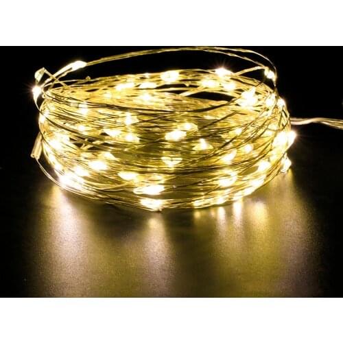 LED String Lights Christmas Garland Indoor Bedroom Home Wedding New Year Decoration Battery Powered Fairy Lights Copper Wire