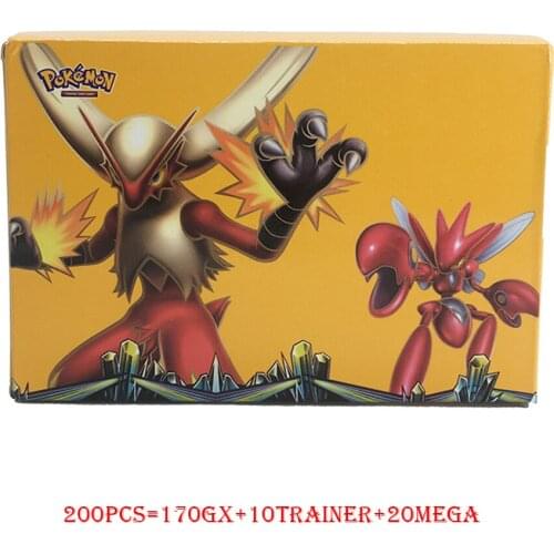 Tomy Pokemon 200PCS GX MEGA TRAINER Cover Flash Card 3D Version SWORD SHIELD SUN&MOON Card Collectible Gift Children Toy