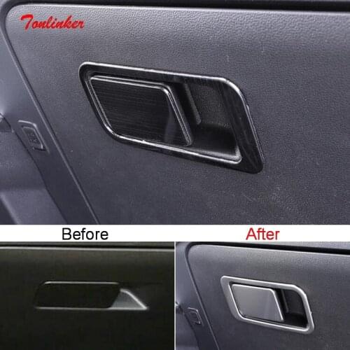 Tonlinker Interior Storage Box Handle Cover For Great Wall Haval JOLION 2021 Car Styling 2 PCS Stainless Steel Cover Stickers