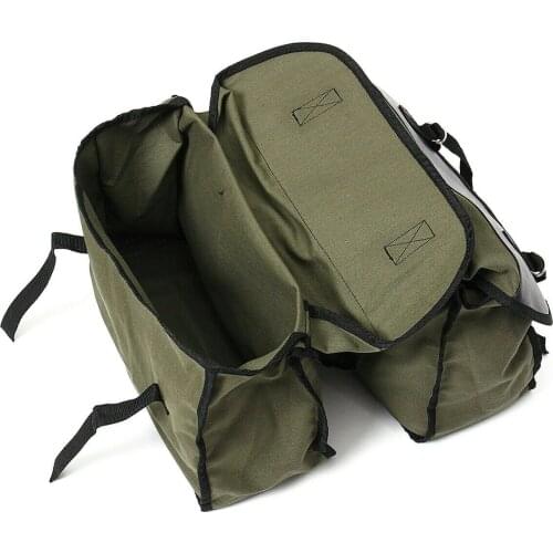 Motorcycle Rear Back Pack High Quality Motorbike Cycling Saddle Bag Saddlebags Equine Back Pack Canvas Luggage Vintage Bag
