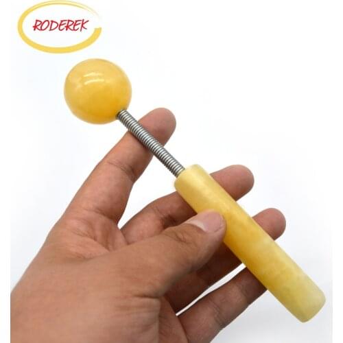 Yellow Jade Roller Slimming Facial Massager Roller Anti Cellulite Face Lift Massage Hammer
