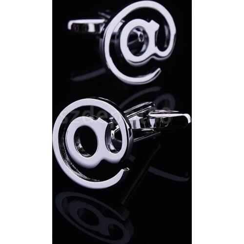 1 Pair Mens Novelty @ at Internet Email Symbol Cufflinks Cuff Links