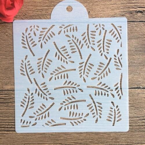 1pc 15 * 15cm mold DIY Pattern hollow template Stencils cake baking sugar powder sieve mold graffiti drawing tiles Stencils -22