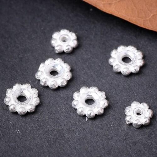 1Pc 925 Sterling Silver Gear Bead Caps Charms Gear Shape Bead Caps For Necklace Bracelet Connector DIY Jewelry Makings 925167