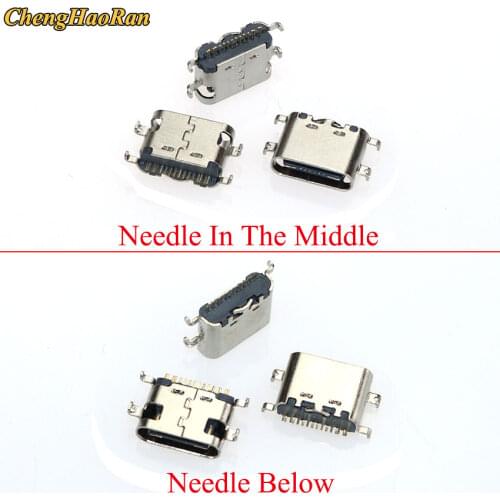 100pcs/Lot Micro USB Jack 3.1 Type-C 16pin Charging Port Female Connector For Leagoo OUKITEL WP5000 K6 Lenovo S5 Mobile Phone