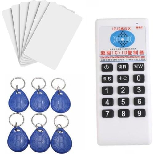 13.56mhz rfid reader programmer duplicator handheld 125khz em4100 copier with EM4305 T5577 card/ tag