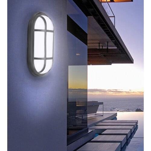 15W 20W Modern LED Waterproof Wall Light Round/Oval LED Moisture Proof Ceiling Lamp Bathroom Outdoor Garden Yard Lamp Wall Light