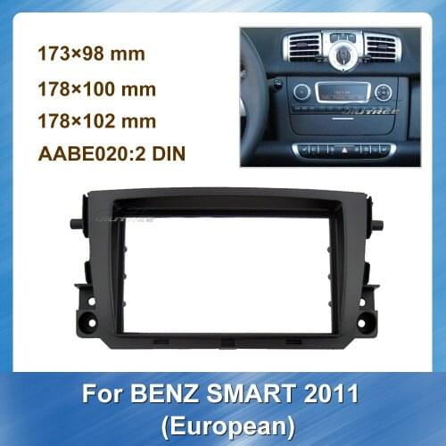 2 Din Car Radio Fascia For BENZ SMART European 2011 Car GPS Navigation plate panel Frame Fascias Frame Dashboard Installation