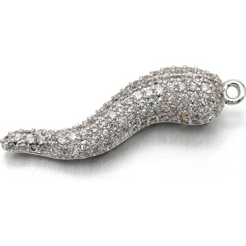 20mm*29mm Irregular copper micro-inlaid zircon accessories for DIY pendant necklace earrings jewelry Findings