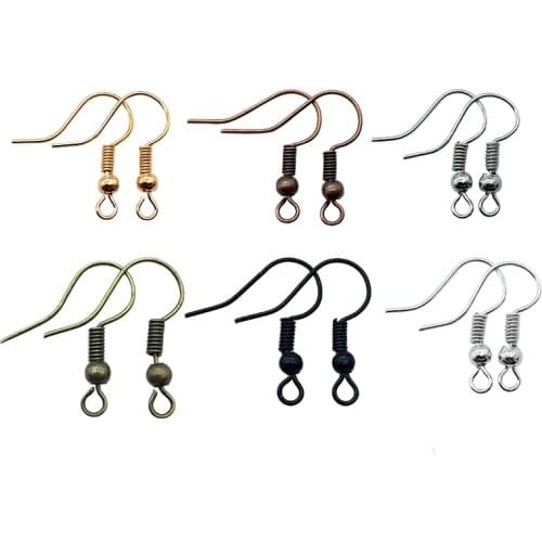 200pcs Multicolor 20x17mm Earring Findings Ear Clasps Hooks Fittings Jewelry Making DIY Iron Hook Ear Wire Supplies Wholesale