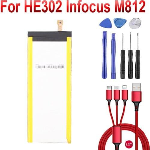 2900mAh 11Wh 3.8V for InFocus HE302 he302 Cell phone batterie +USB cable+toolkit