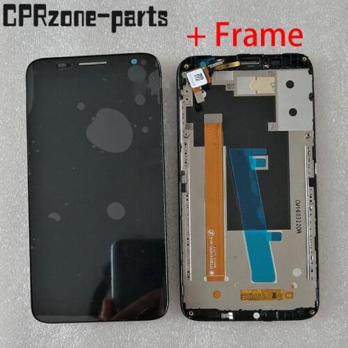 Black / White with frame For Alcatel OneTouch Idol 2 S OT6050 6050A 6050F 6050Y LCD display with touch screen digitizer assembly