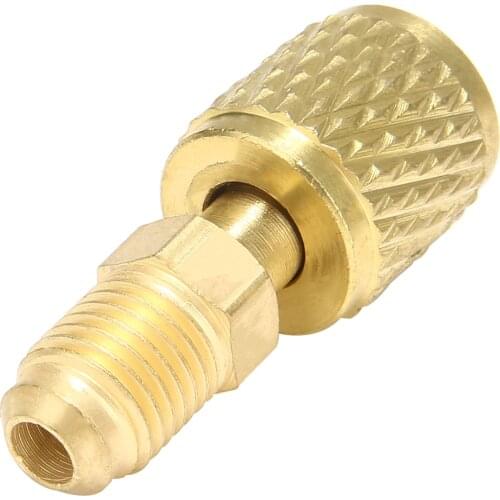 For Auto Air Conditioning R410A R22 R407 R32 Mobile Head Adapter M 1/4 x W 5/16 SAE Thread Refrigerator Tool Mayitr