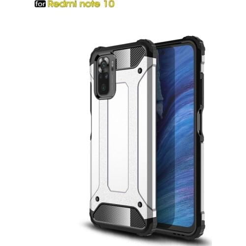 For Xiaomi Redmi Note 10 Case Shockproof Armor Rubber Silicone Hard PC Case For Redmi Note 10 Back Cover Case