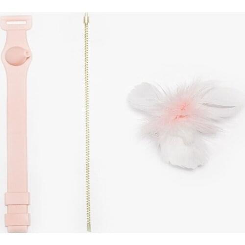 Cat Feather Teaser with Collar Toy Stick Exerciser Pets Toy, Arouse Your Cats Nature of Hunting, Chasing and Playing