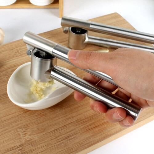 Stainless Steel Garlic Press Crusher Ginger Chopper Grinder Vegetable Crush Squeezer Multifunctional Handheld Kitchen Gadgets