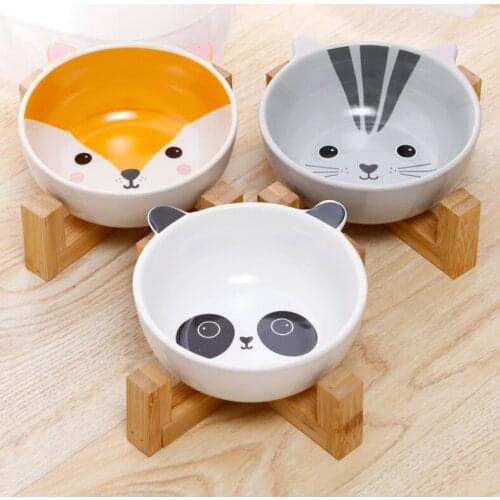 Ceramic Pet Bowl Cat Puppy Feeding Supplies Pet Bowls Dog Food Water Feeder Dog Accessories Durable multiple color option