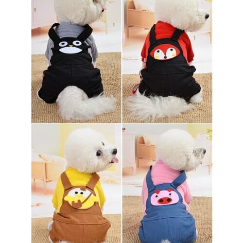 Cartoon Animal Dog Jumpsuit for Winter Dog Clothes Warm Dog Coat Dog Hoodie Kawaii Dog Costume Cat Apparel Chihuahua Pet Clothes