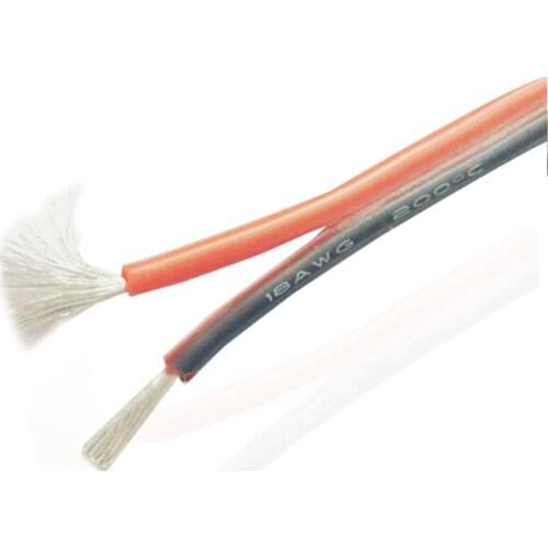 24AWG Red and black parallel ultra-soft silicone wire 24AWG heat-resistant cold-resistant double parallel wire connecting cable