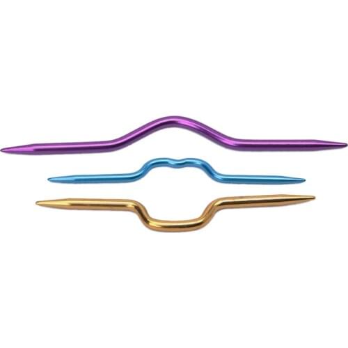 Nonvor 3Pcs/lot Curved Crochet Hooks Knitting Aluminum Needles Tools Pins For Scarf Sweater Twist Weaving Sewing Stitch Knit