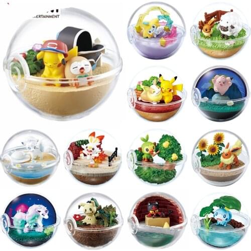 Pokemon Pikachu Clefairy Mudkip Scizor Flareon Jirachi Yamper Eevee Wooloo POKE BALL Cute Action Figure Toys