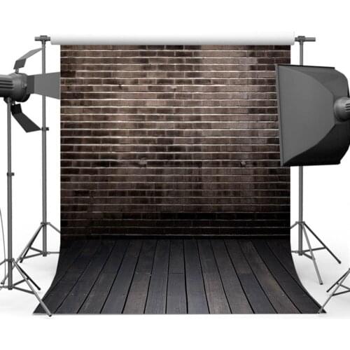 Mehofoto Old Master Brick Wall Backdrop Photography Vintage Wood Floor Background for Photo Studio L-520
