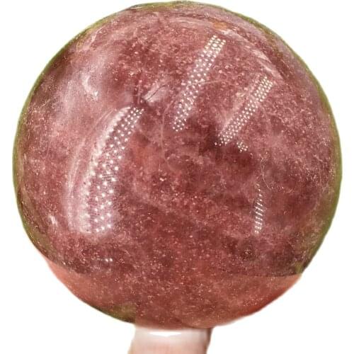 Natural strawberry quartz sphere quartz Crystal Ball Reiki Healing