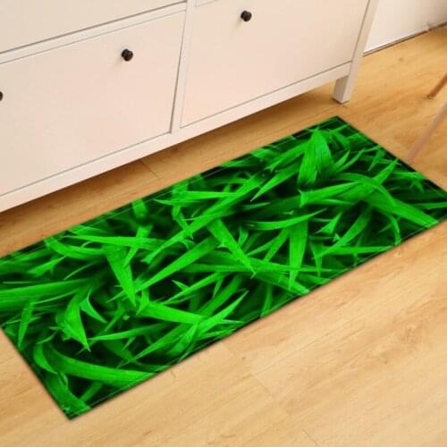 Modern 3D Leaf Glasses Print Mat Absorbent Non-Slip Door Mat Bathroom Kitchen Floor Bedroom Living Room Carpet
