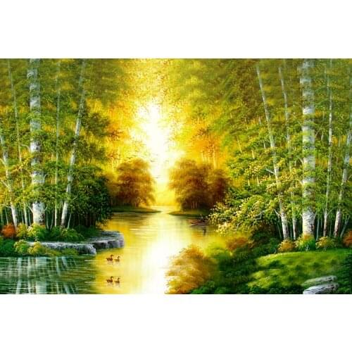 New Embroidery Counted Cross Stitch Kits Needlework - Crafts 14 ct DMC DIY Arts Handmade Decor -Scenery E