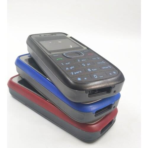 Full Housing Cover For Nokia 1200 1208 Full Complete Mobile Phone Housing Cover Case English Keypad