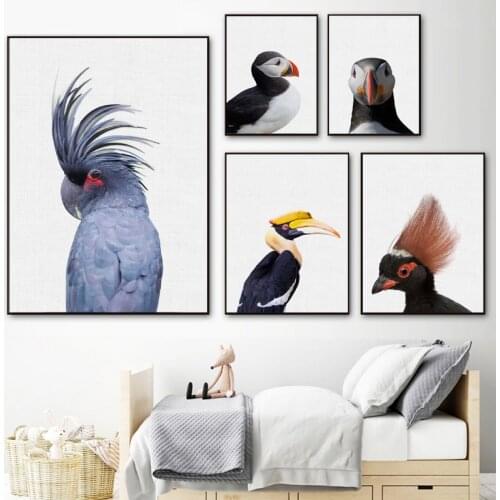 Nordic Parrot Animal Posters Prints Canvas Painting Modern Bedroom Decoration Wall Art Pictures Living Room Home Decor
