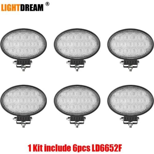For John Deere Tractors 7630,7720,7730,7820,7830,7920,7930+ Agriculture Oval 65W Flood Beam Led Work Lights 12V 24V