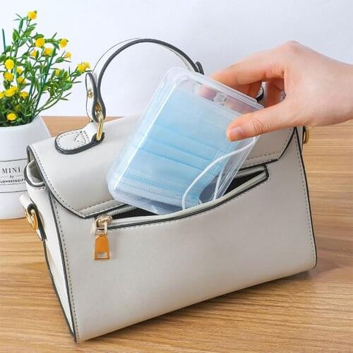 Mask storage box small box children carry portable dust-proof and moisture-proof flip cover temporary storage bill sorting box