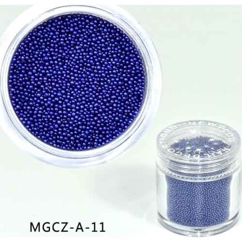 15gram/Pot 0.6mm-0.8mm dark blue Caviar Nail Beads Glass Trend Caviar Nail Art Decorations Micro Beads MGCZ-011